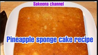 Pineapple sponge cake recipe  cake recipe malayalam 2021  Pineapple cake  cake recipe [upl. by Marshall899]