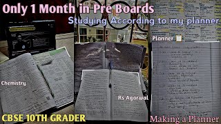 1 month left for Pre Boards😳⏳CBSE 10th GraderMaking a Planner📋cbse10thgrader youtubevideo [upl. by Kata]