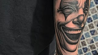 Smile now clown tattoo reveal tattooreveal tattoo fennomenaltattoos [upl. by Ambrosio792]