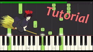 Kikis Delivery Service  Umi no Mieru Gai  Synthesia Piano cover [upl. by Aicil150]