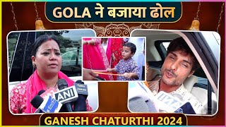 Ankit Gupta Aur Abhishek Kumar Ne Bappa Ka Kiya Swagat Gola Ne Bajaya DHOL  Bharti Singh [upl. by Dao]