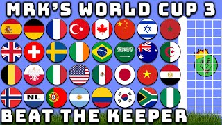 Beat the Keeper MRKs World Cup Marble Race Tournament 3  Marble Race King [upl. by Annerb691]