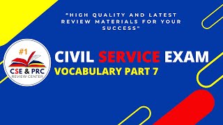 Civil Service Exam Drill for 2024 VOCABULARY PART 7 [upl. by Hans587]