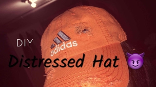 DIY  Distressed Hat 😈 [upl. by Ttelrats]