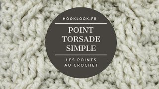 La torsade simple au crochet en rangs [upl. by Sac291]