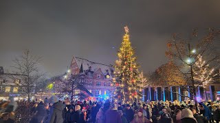 Julemanden Tænder Juletræet I Ringsted  Santa Lights The Christmas Tree In Ringsted [upl. by Killarney]