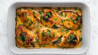 Honey Mustard Chicken Thighs Recipe [upl. by Ennovahc158]