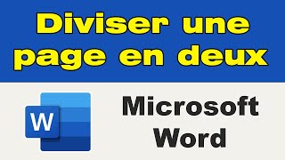 Comment diviser une page Word en 2 colonnes [upl. by Nobell]