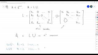 Factorización LU Condición necesaria y suficiente parte 1  Álgebra Lineal Numérica [upl. by Newman916]