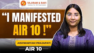 AISHWARYAM PRAJAPATI AIR 10  UPSC CSE Topper 2023  Vajiram and Ravi [upl. by Brout991]