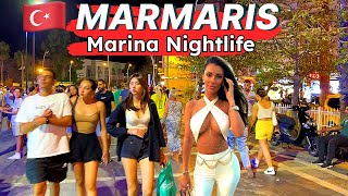 MARMARIS 2023  MARMARIS MARINA NIGHTLIFE  4K WALKING TOUR marmaris [upl. by Nahgeam857]