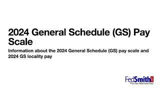 2024 GS Pay Scale [upl. by Jerroll630]