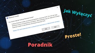 Jak Wyłączyć Klawisze Trwałe W Windows 10 [upl. by Yruam]