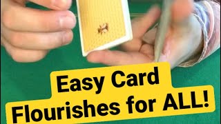 EASY Card Flourishes for ALL  Cardistry Tutorial shorts [upl. by Faubion]