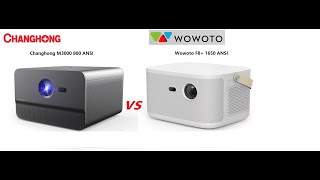 Changhong M3000C300 projector 800 ANSI VS Wowoto F8 projector 1650 ANSI [upl. by Basir]