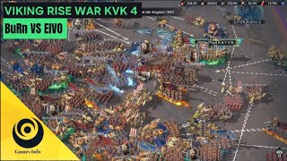 VIKING RISE WAR KVK 4 BuRn VS EIVO  VIKING RISE [upl. by Chapen]