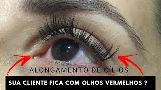 Como evitar Olhos Vermelhos após o Alongamento de Cílios [upl. by Yralih]