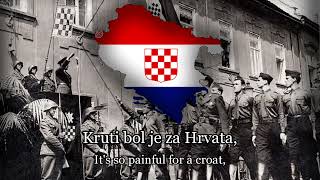 quotUstaška se vojska dižequot  The Ustaše army is rising  Independent State of Croatia Marching Song [upl. by Balcer]