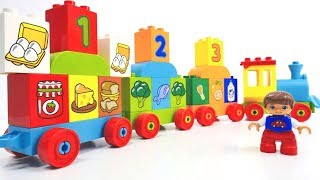 LEGO DUPLO train LEGO healthy food Videos for kids [upl. by Mehala]