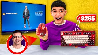 So I Bought Nick Eh 30s NEW Keyboard amp Mouse To Play Ranked Fortnite [upl. by Anivlem]