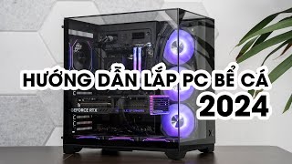 Hướng dẫn lắp PC bể cá tản nhiệt nước AIO có màn hình 2024 [upl. by Kreitman]