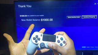 How to get free 1000 PSN CODE on PS4 PATCHED [upl. by Rosalynd]