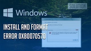 FIX Error 0x80070057 When you Format a Hard Disk Drive to Install Windows 7 [upl. by Tarr]