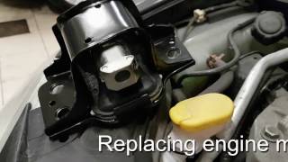 Renault Megane 2 K4M760 Engine mount timingbelt side replacement [upl. by Llerryt]