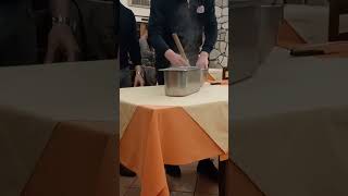 Mozzarella cheese making demonstration at an Italian family restaurant and farm [upl. by Cleasta]