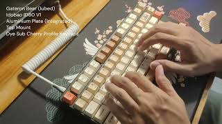 Gateron Beer lubed Typing Sound Test  Idobao ID80 v1 [upl. by Yrek780]