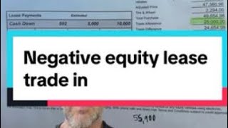 Lease quote with a negative equity trade in leasing car carlease negativeequitytradein [upl. by Orat]