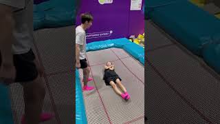 Trampolines parkPlay fun games❤️trampolinpark familygames shorts funny amazing shortvideo [upl. by Ardnaet715]