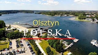 🇵🇱 Olsztyn 2022 4K z lotu ptaka Jezioro Ukiel i Rynek Starego Miasta [upl. by Isbella]