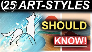 25 ArtStyles EVERYONE should Know [upl. by Ahseekal]