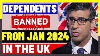 UK Dependents Banned From Jan 2024 Effects Of UK Dependent Visa Bans Effective From January 2024 [upl. by Analra373]