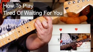 Tired Of Waiting For You The Kinks Guitar amp Bass Lesson [upl. by Ceporah]