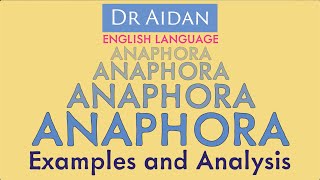 Anaphora Explained [upl. by Trimble]