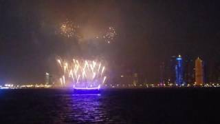 Shop Qatar 2017 Fireworks Display  Doha Corniche [upl. by Eeluj104]