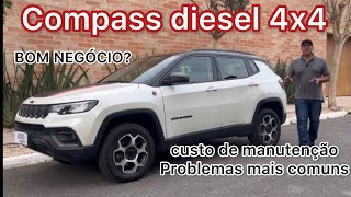 COMPASS DIESEL usado 4x4 custo de manutenção e problemas comuns 20 Multijet e câmbio AT9 [upl. by Attinahs]