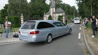 Delon funeral hearse arrives at French stars estate  AFP [upl. by Brendan]