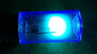 Amazing tenvolt mercury discharge UVC lamp GTL3 [upl. by Horvitz]