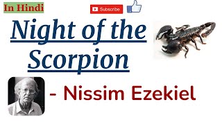 Night of the Scorpion by Nissim Ezekiel  Summary and Line by Line Explanation in Hindi [upl. by Lashar]