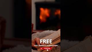 FREE PREMIUM COZY VIDEOS  SUBSCRIBE screensaver fireplace [upl. by Imugem]