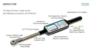 Inprocess inspection in fastener assembly with the torqueangle wrench INSPECTOR from Kistler [upl. by Einnus]