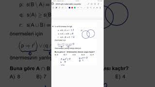 ayt matematik mantıkçıkmış sorular [upl. by Nnyleak]