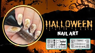 HOW TO HALLOWEEN NAIL ART  DOUBLE STAMPING  maniology nailstamping [upl. by Sitelc]