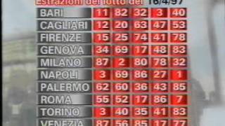 estrazioni del lotto  raidue 16 aprile 1997 [upl. by Innor262]