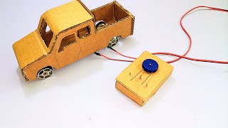 How to make simple car with cardboard [upl. by Olrac]