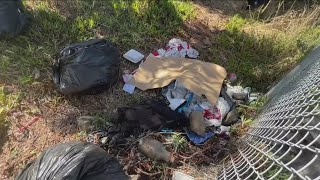 Trash continues to litter the Ocean Beach bike path [upl. by Cogswell532]