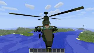 Minecraft 1710  MC Helicopter mod MCHeli [upl. by Odlanor]